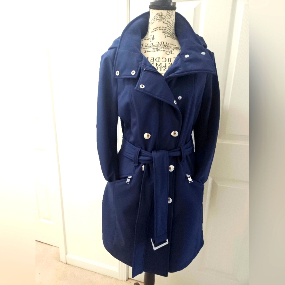 Calvin Klein Navy Trench Coat